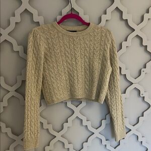 Cable Knit Beige Sweater